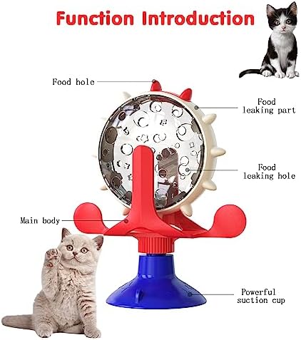 Cat Dog Treat Dispenser Toy - Cat Interactive Feeder (American Blue)