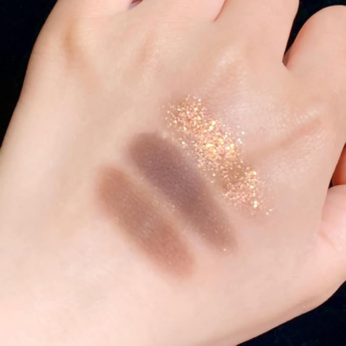 Kayswang eye shadow 9 colors eyeshadow palette eyeshadow stick eye shadow palette makeup Eyeshadow brush glitter Eyeshadow primer cream long lasting waterproof （pink grey）