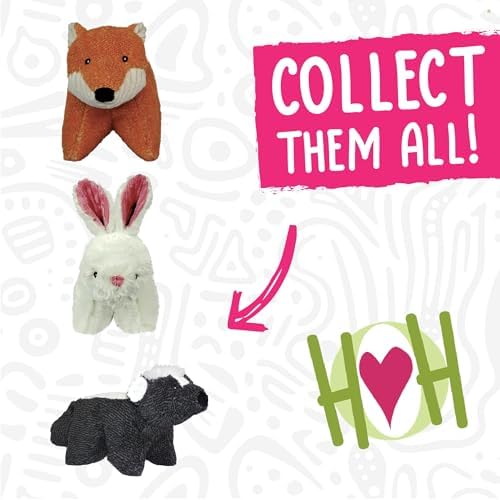 HuggleHounds Plush Dog Toy - Fuzzy HuggleHounds Dog Toys, Soft Plush, For Small and Large Breeds with Squeaker - Squooshie Fox