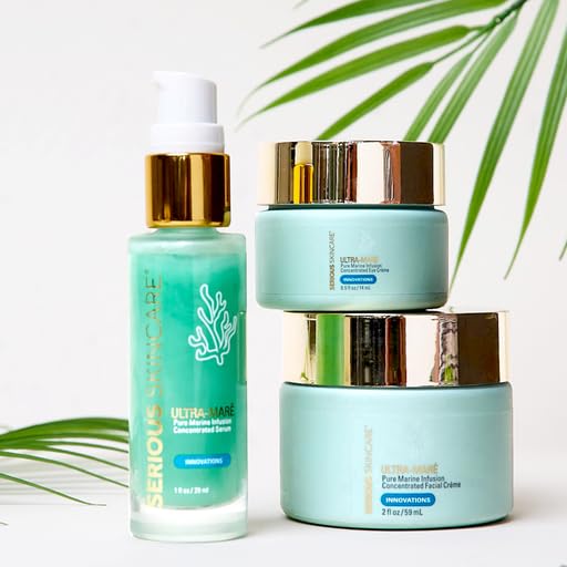 Serious Skincare - Ultra-Mare Pure Marine Infusion Revitalizing Eye Cream - Peptides - Skin Renewing - Encourages Collagen Production - Helps Reduce Wrinkle Depth - 0.5 oz