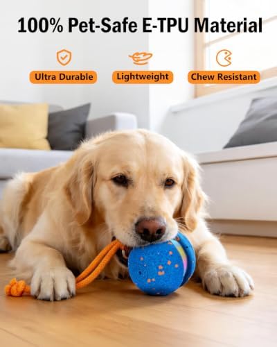 osou Interactive Dog Toy, Automatic Moving Dog Ball Toy with 2 Speed Modes
