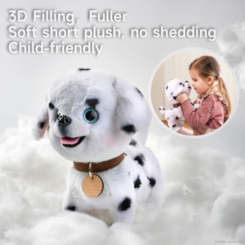 OR OR TU Walking Barking Toy Dog with Remote Control Leash, Plush Puppy Electronic Interactive Toys for Kids, Shake Tail,Pretend Dress Up Realistic Stuffed Animal Dog Age 3 4 5+ Years Old Best Gift