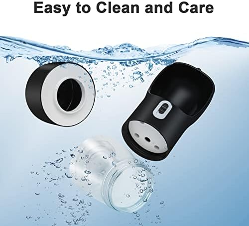 Portable Dog Water Bottle with Food Container Dishwasher Safe-Black