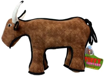 TUFFY® : Bull Dog Toy: Ultra Durable Plush Toy with Multiple Layers & Reinforced Seams, Washable and Floats, Original Construction