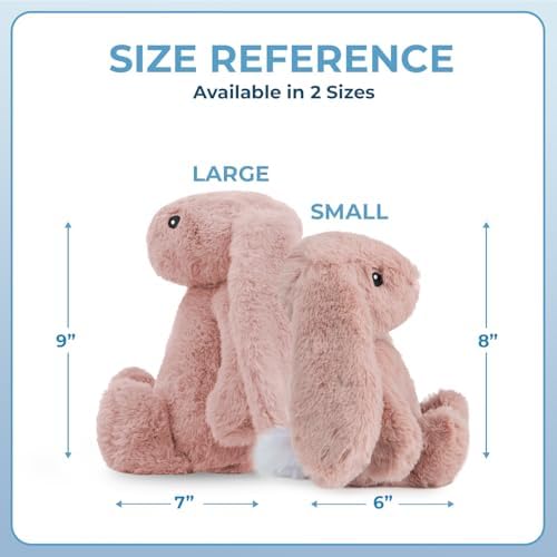 Best Pet Supplies Bunny Buddy Squeaky Plush Dog Toy - Mauve, Medium | Soft Plush, Squeaks & Crinkles, Perfect for Moderate Chewers, Toss & Fetch Play, Stress & Anxiety Reliever, Ideal Gift Toy