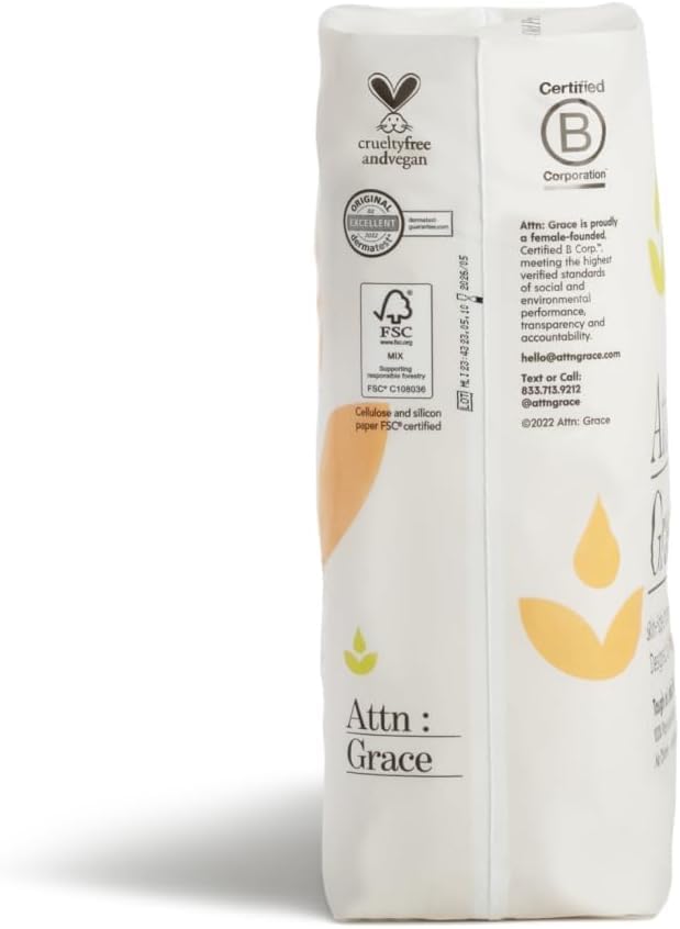 Attn: Grace Moderate Incontinence Pads for Women, 2-Pack (56 Pads Total / 28 per Pack) - Plant-Based, High Absorbency, Breathable - Incontinence Pads for Moderate Bladder Leaks & Sensitive Skin