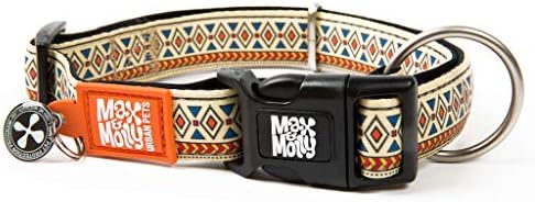 Max & Molly Smart ID Dog Collar with Gotcha! QR Safety Tag and Custom Pet Profile, Soft Padded Neoprene, Waterproof,Mosaic XS