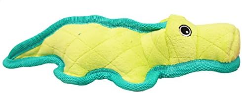 Boss Pet Chomper 11" Junior Gladiator Gator with Ballistic Nylon Edging & Hidden Dog Toy, Medium, Multicolor