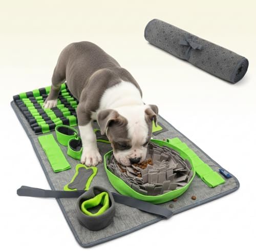 M Snuffle Mat Green Dog Puzzle Enrichment Slow Feeder