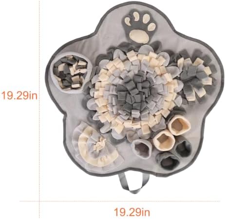 Snuffle Mat for Small Medium Dogs Nose Smell Training, Light Grey