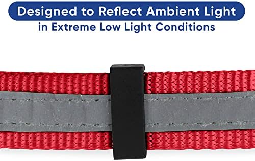 Pawtitas Martingale Dog Collar with Chain a Reflective Dog Training Collar for Medium Dogs | Nylon No Pull Dog Collar for Medium Dog - Red