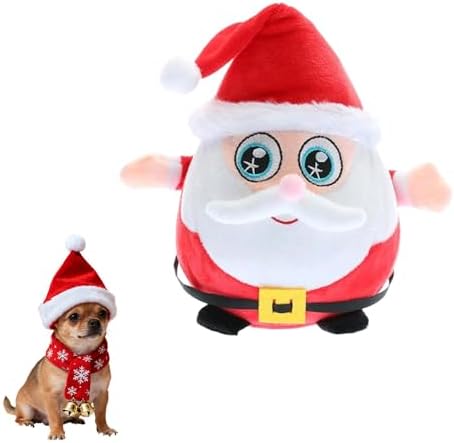Interactive Dog Toys, 2025 New Active Moving Pet Plush Toy, Rechargeable Squeaky Dog Ball Toy with Talking Sound, Washable Cartoon Pig Plush Toy for Dogs Puppies (White)