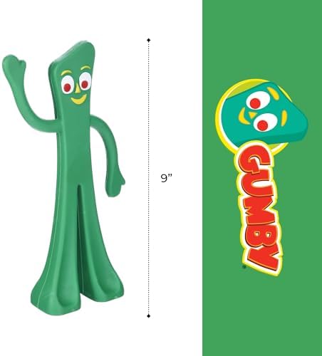 Multipet Gumby Latex Dog Toy - Squeaky Toy for All Dogs - Easy-to-Clean Dog Squeaky Toys - for Cuddling, Chewing & Playing - Cute Pet Toy (9", Green)