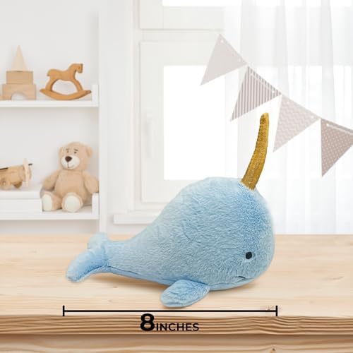 Vaulted Skulls & Co Narwhal Whale Dog Toy | Squeaky Plush Narwhal | Whale Stuffed Squeaky Chew Dogs Toys | Realistic Animal Dogs Toys (2)