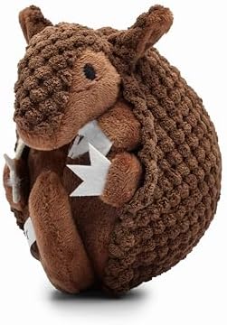 Flourish Pets 3 in 1 Multi-Layer Chew Toy for Active Dogs | Non-Toxic BPA Free Double Stitched Soft Fabric Exterior Dog Toys | Long-Lasting Dog Plush Toys – Small Armadillo 5.5"