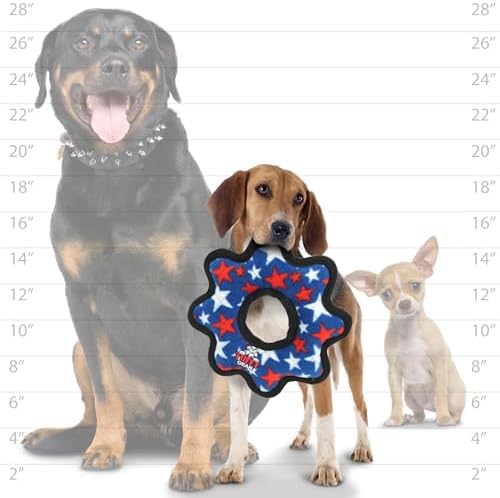 TUFFY® Gear Ring Medium Ultra Durable Plush Dog Toy