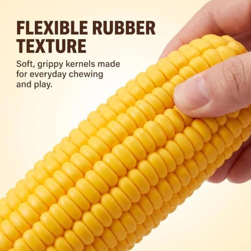 Pet Dog Corn Shape Squeaky Bite-Resistant Interactive Play Chew Toy Pet Supplies Dog Toy Corn, Dog Toys Aggressive Chewers for Dog