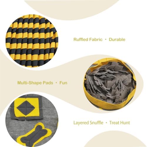 M Snuffle Mat Yellow Dog Puzzle Enrichment Slow Feeder