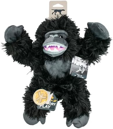 Tall Tails Gorilla Rope Body Dog Toy – Durable Plush Squeaky Dog Toy for Snuggling & Play