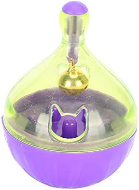 ZJchao Cat Treat Dispenser, Cat Puzzle Feeder, Pet Slow Feeder Treat Ball Interactive Cat Toy Treat Dispenser Dog Ball Dispensing Dog Toys Enrichment and Exercise for Purple