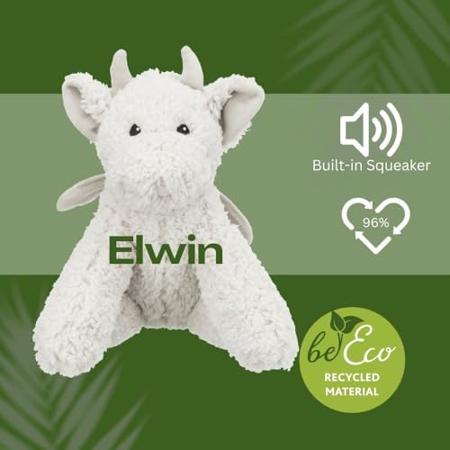 TRIXIE Be Eco Elwin The Dragon Plush Dog Toy for All Dogs