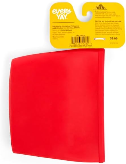 EveryYay Extra-Credit Red Silicone Treat Pouch for Dogs