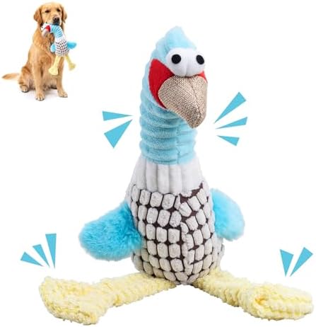 Blue Turkey Dogs Squeaky Plush Toys for Chewers