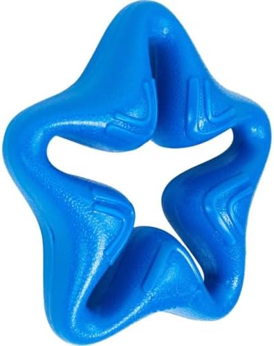 KONG Squeakz Dog Toy – Durable Rubber Fetch & Chew Toy with Squeakers, Interactive Enrichment Toy for Active Dogs (Star, Medium)