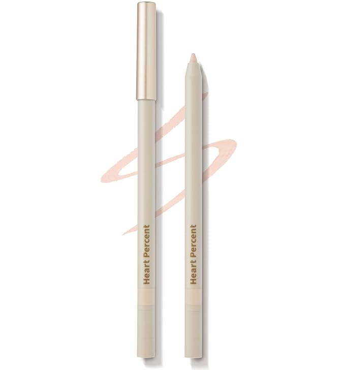 Heart Percent Dote On Mood Gel Eyeliner Pencil – Long-Lasting Waterproof Smudge Proof Smooth Retractable, Aegyo Sal Makeup, Under Eye Highlighter with Built-In Sharpener, #06. Cream Beige