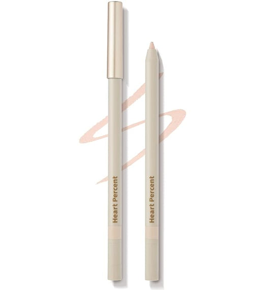 Heart Percent Dote On Mood Gel Eyeliner Pencil – Long-Lasting Waterproof Smudge Proof Smooth Retractable, Aegyo Sal Makeup, Under Eye Highlighter with Built-In Sharpener, #06. Cream Beige