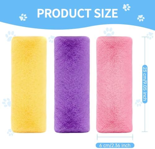 WOUSEDO Cat Plush Pillows Toys 3 Pack, Crinkle Sound and Catnip Inside