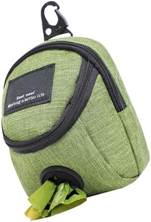 Pet Waste Bag Holder for Outdoor Use with Treat Pocket Oxford Fabric Dispenser Clip on Accessory Pet Holder