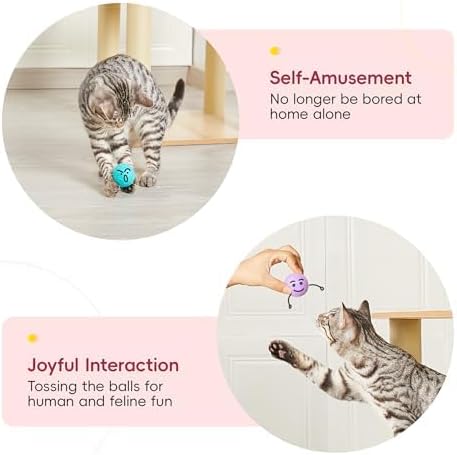 Potaroma 12 Pcs Quiet Play Felt Cat Ball Toys with Catnip Inside