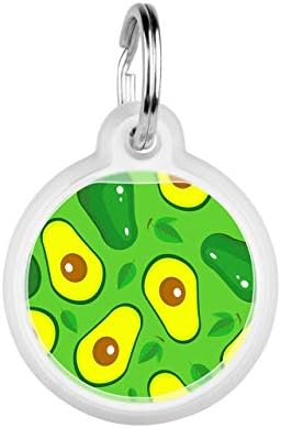 Pet ID Tag for Dog Cat with QR Passport Global Search System of Lost Pets - Digital ID Dog Tag - Avocado
