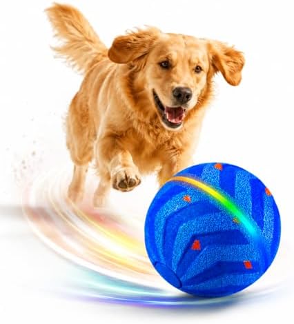 Smart Interactive Dog Ball, Automatic Rolling with LED Glow, E-TPU Dog Ball, Toy for Dog