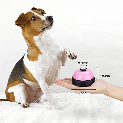 Comsmart Dog Training Bell, Set of 2 Dog Puppy Pet Potty Training Bells, Dog Cat Door Bell Tell Bell with Non-Skid Rubber Base