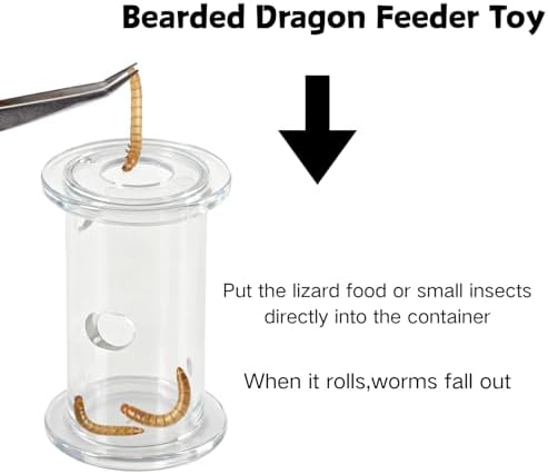 Bearded Dragon Feeder Toy - Lizard Enrichment Interactive Toy Reptile Terrarium Tank Decor Foraging Accessories for Gecko, Lizard, Bearded Dragon,Chameleon Small Animals
