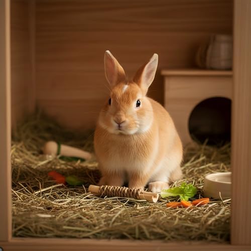 15pcs Rabbits Chew Toy,Sweet Bamboo Chew Stick for Small Animals