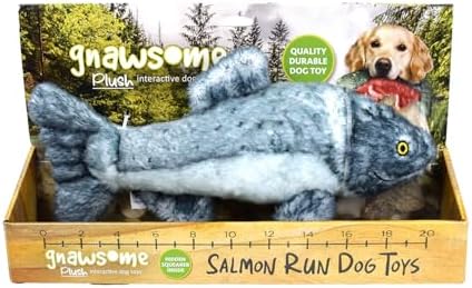 1pk Assorted Plush Durable Salmon Toy