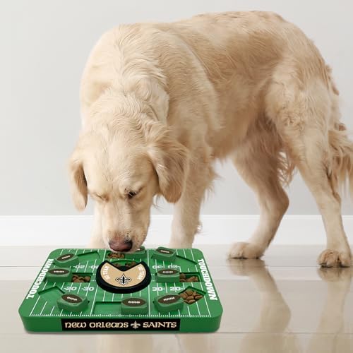 Pets First NFL NEW Orleans Saints Large Puzzle Toy, Dog Puzzle Treat Toy, New Large Size, Interactive Dog Treat Toy, Dog Slow Feeding Toy
