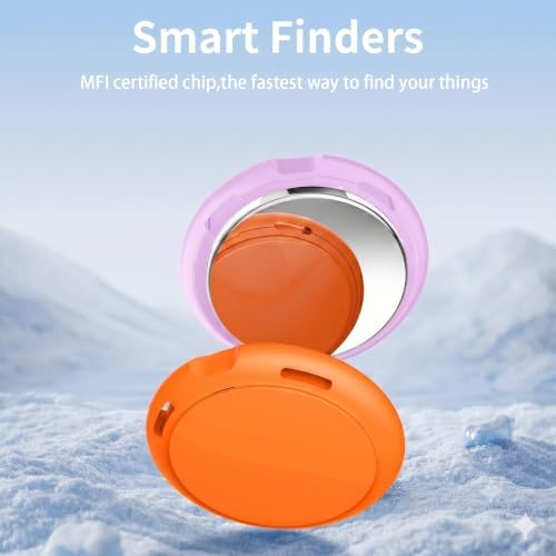2 Pack Tracker Tags Finder Apple Find My MFi Certified Waterproof iOS Only | Bluetooth Air Smart Tags Item Finder Locator Worldwide Tracking for Key Pets Wallet Backpack Dogs Luggage Replaceable Battery
