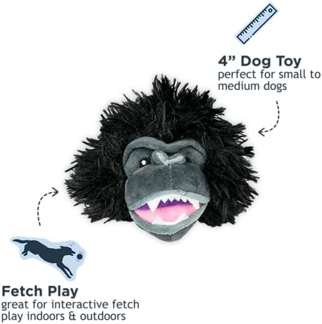 Tall Tails 2-in-1 Fetch Ball Dog Toy, Gorilla