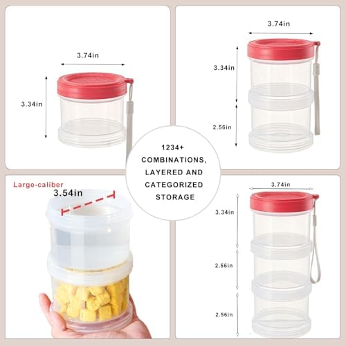 Airtight Dog Treat Container, Red