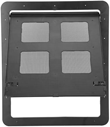 Dog Door For Sliding Glass Door, Doggie Door Dog Door For Screen Doo Dog Door Screen Porch Doggy Door Adult Cat Door Flap Lockable Door Insert For Sliding Door, Black (Large size)