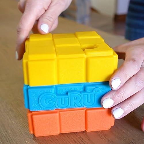 GURU Pet Dog-X-Cube Toy Keeps Dogs Active & Happy - Interactive Dog Toys with Twisting Puzzle Layers for Mental Stimulation - Dog Enrichment Toys Challenge Your Pet with Multi-Action Treat Dispensing