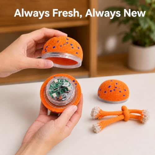 Smart Interactive Dog Ball, Automatic Rolling with LED Glow, E-TPU Dog Ball, Toy for Dog