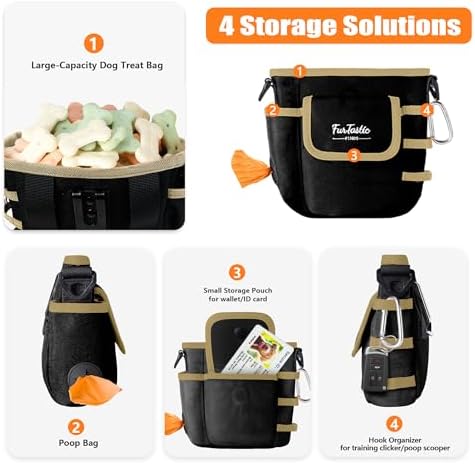 Dog Treat Pouch with Magnetic Closure for Pet Training