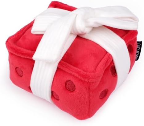 CHEWFFON Gift Box Snuffle Dog Toy, Interactive Treat Hiding Puzzle Toy