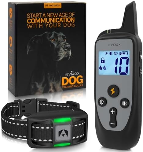 INVIROX Dog Training Collar with Remote, Shock Collar for Dogs 3300ft Range