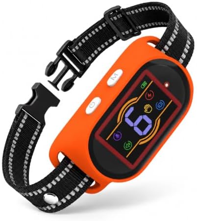 Voice Memo Anti Bark Collar, Smart Dog Bark Collar, Orange